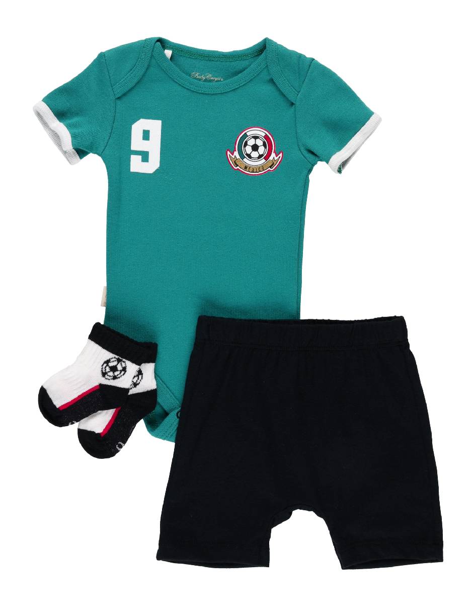 Conjunto deportivo mundial de algodón para bebé 3 piezas 9
