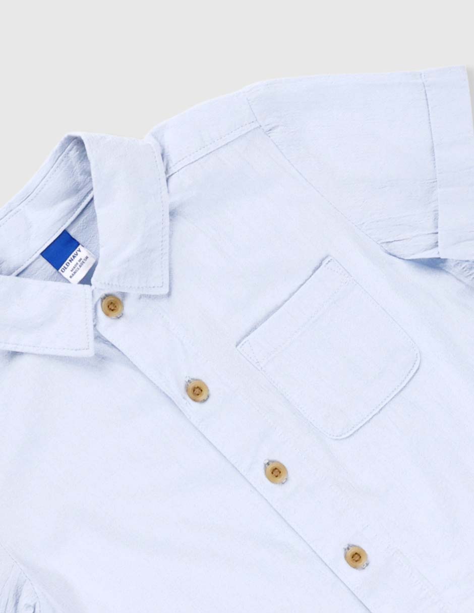 Camisa casual old navy de algodón manga corta para bebé niño