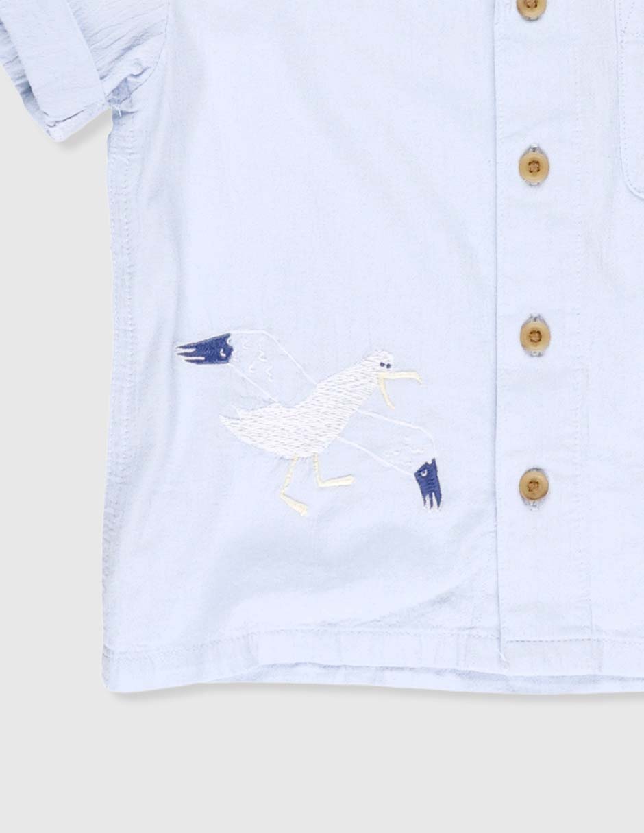 Camisa casual old navy de algodón manga corta para bebé niño
