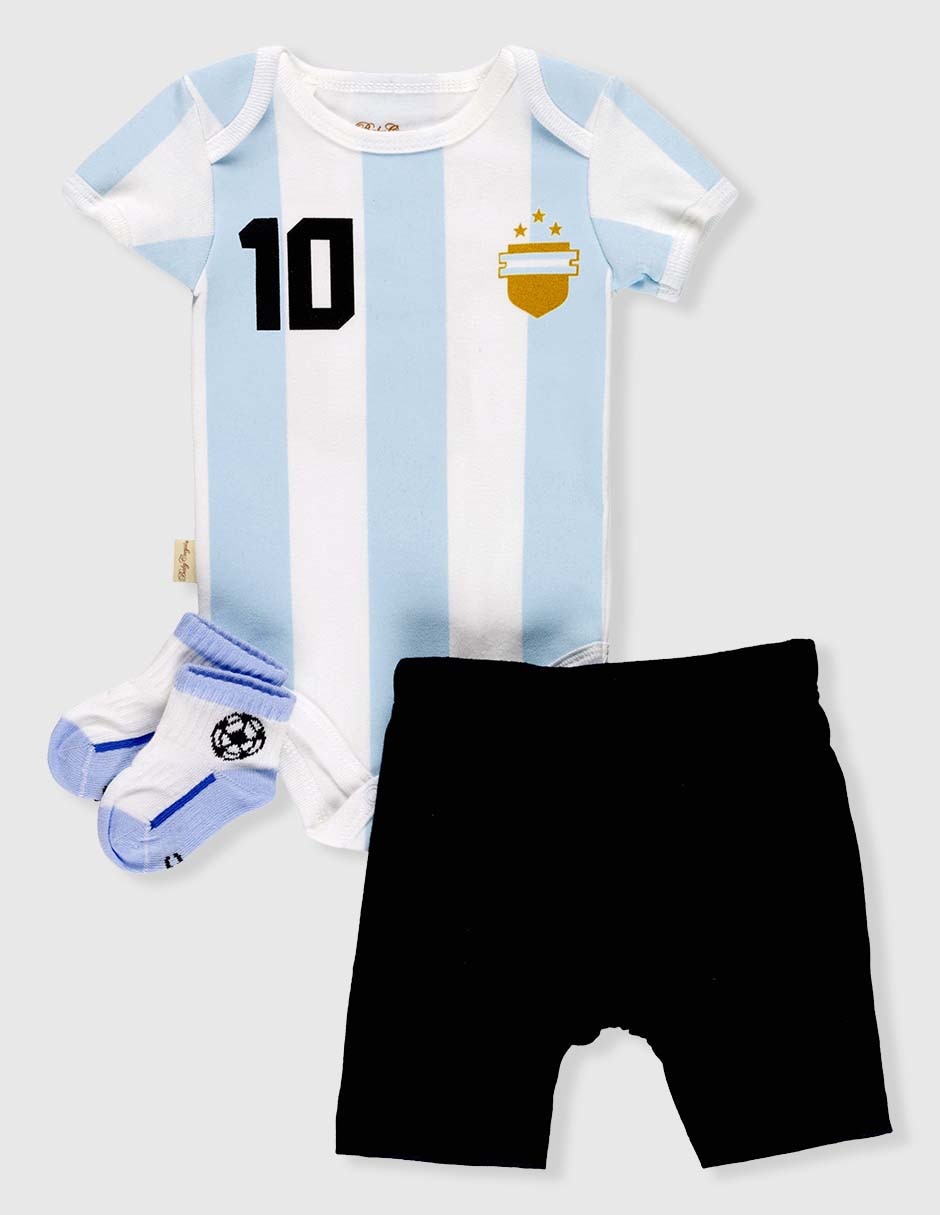 Conjunto deportivo mundial de algodón para bebé 3 piezas Conjunto deportivo mundial de algodón para bebé 3 piezas