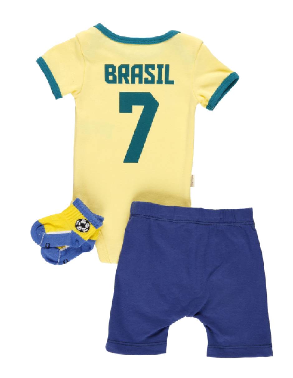 Conjunto deportivo baby creysi collection mundial de algodón para bebé niño 3 piezas
