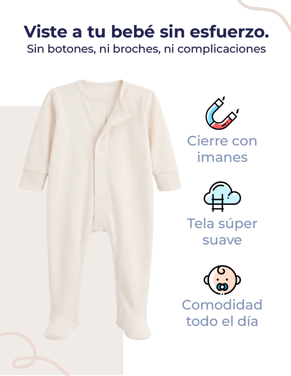 Mameluco mon caramel basics de algodón para bebé