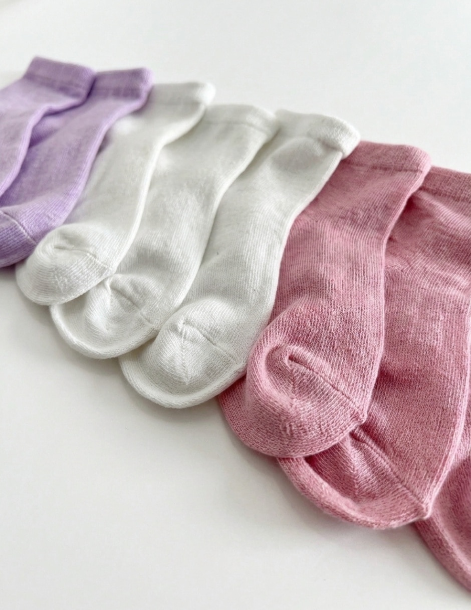 Set de calcetín de bambú para bebé niña 8 pares 2