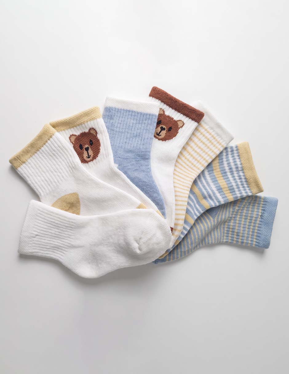Set de calcetín de algodón para niño 8 pares