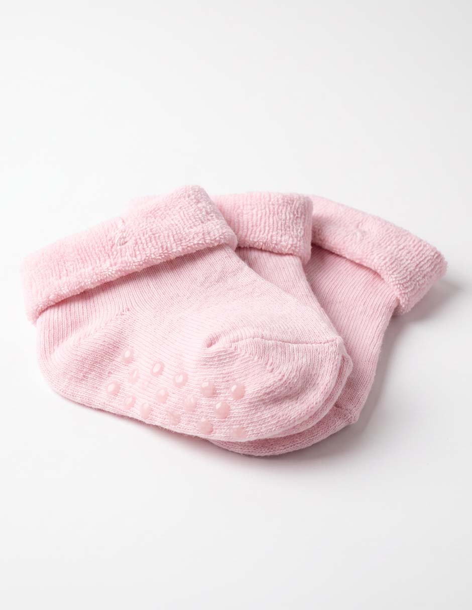 Set calcetín antiderrapante Mon Caramel Basics de algodón para niña 3 pares