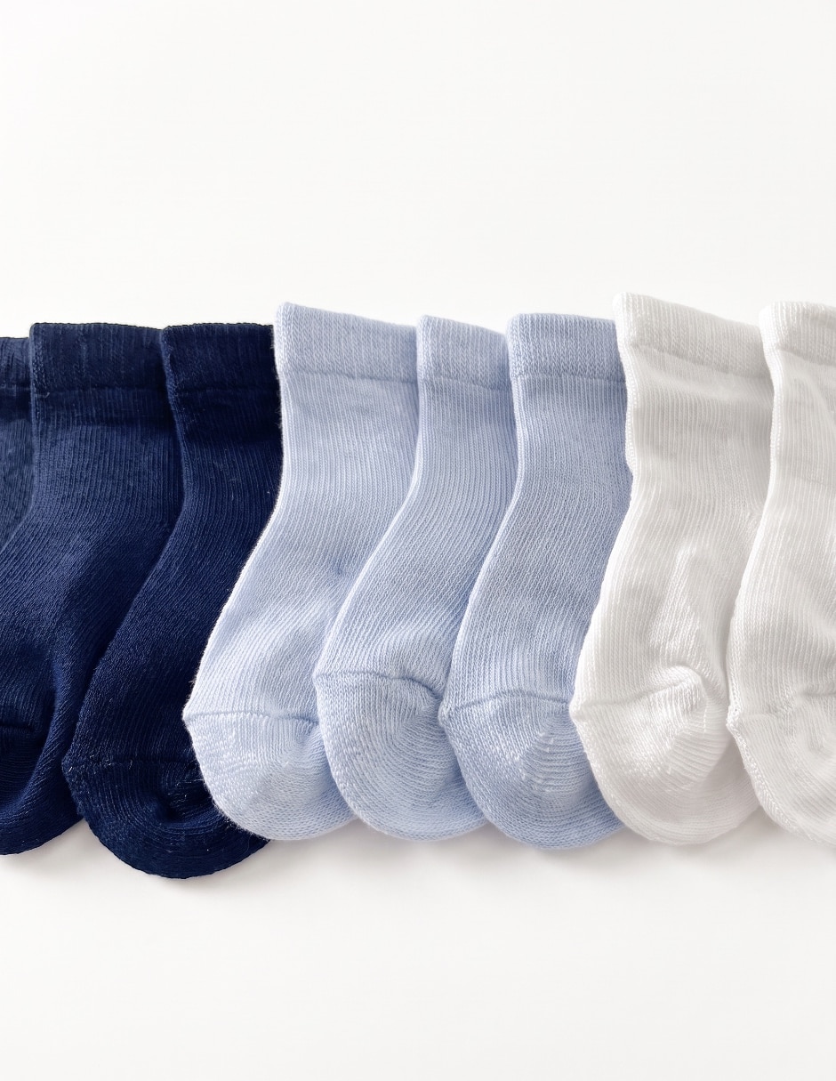 Set de calcetín de bambú para bebé niño 8 pares 2