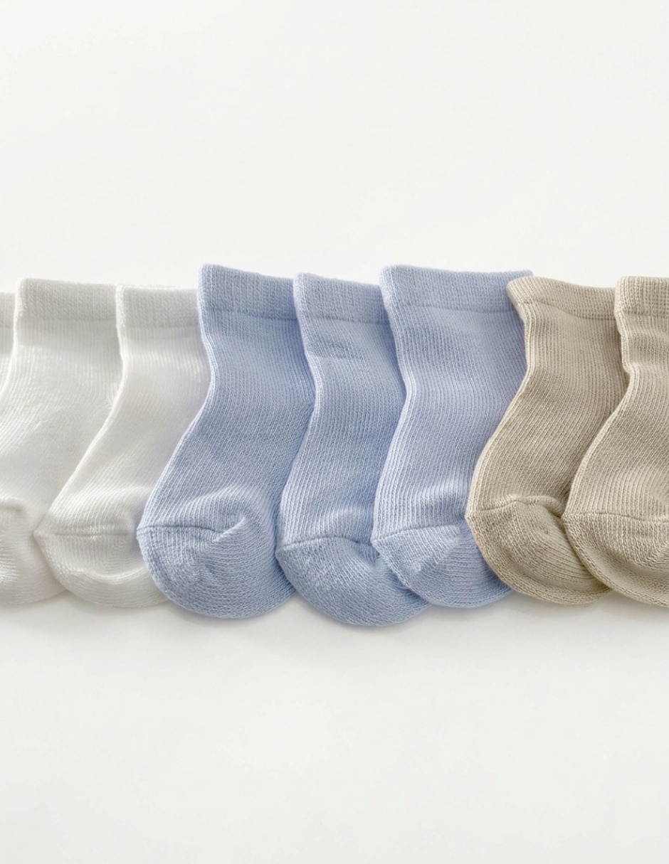 Set de calcetín de bambú para bebé niño 8 pares 2