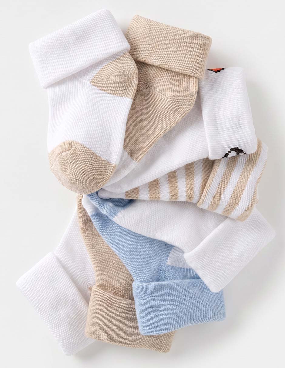 Set calcetín Mon Caramel Basics de algodón para niño 8 pares