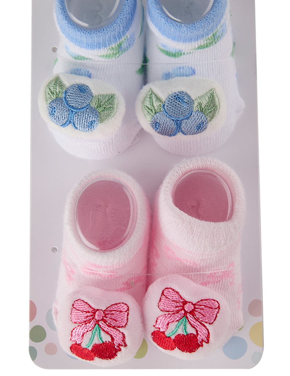 Calcetín Little Me De Algodón Para Bebé Niña 2 Pares