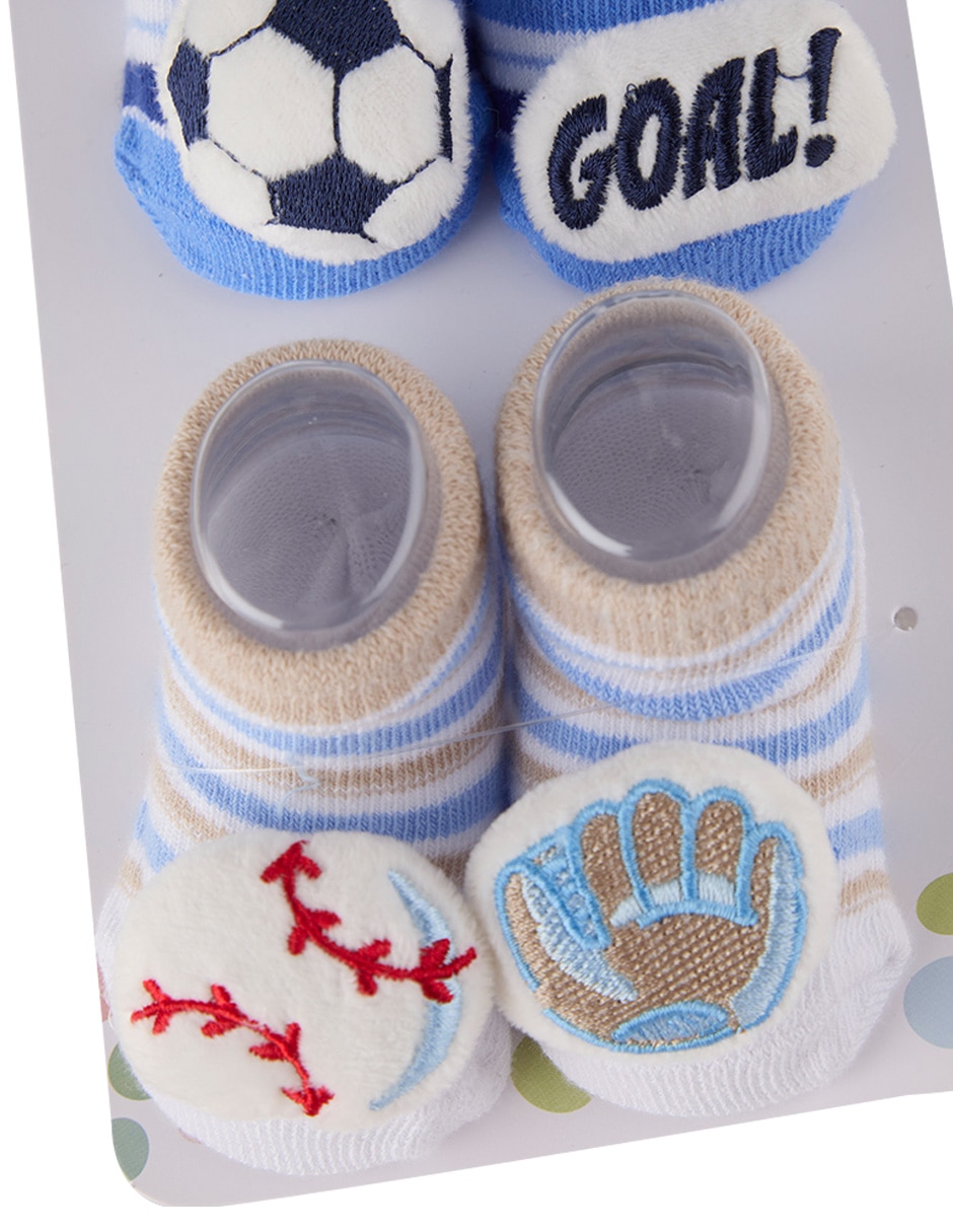Calcetín Little Me De Algodón Para Bebé Niño 2 Pares
