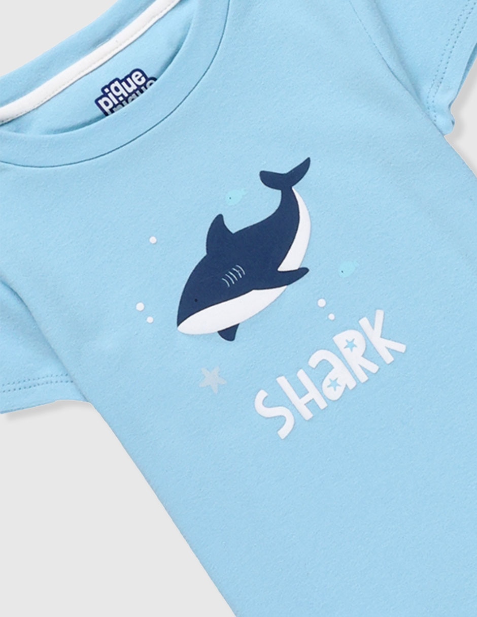 Set playera manga corta para bebé niño
