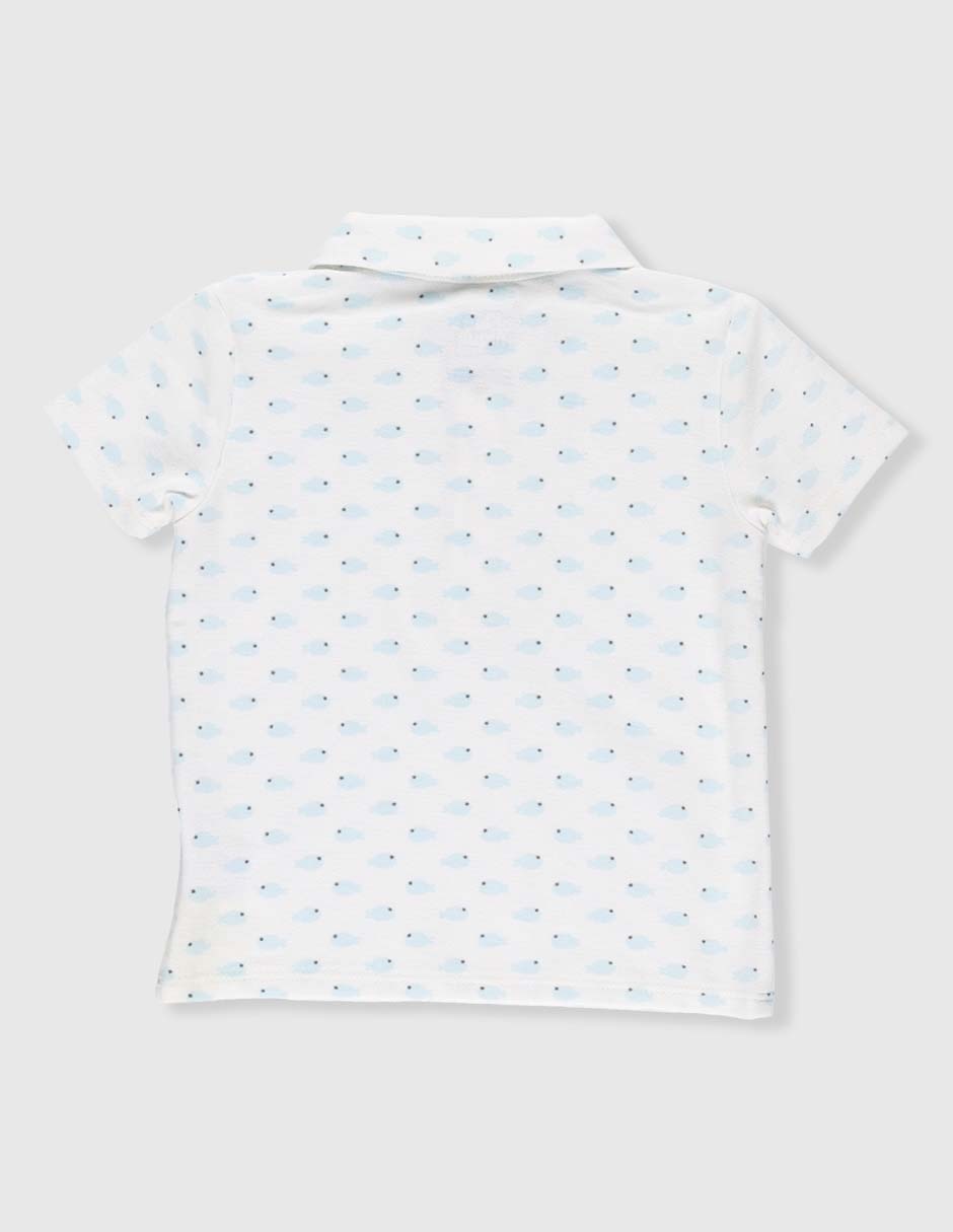 Playera tipo polo de algodón para niño 2