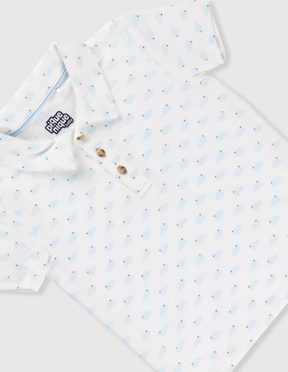 Playera tipo polo de algodón para niño 3