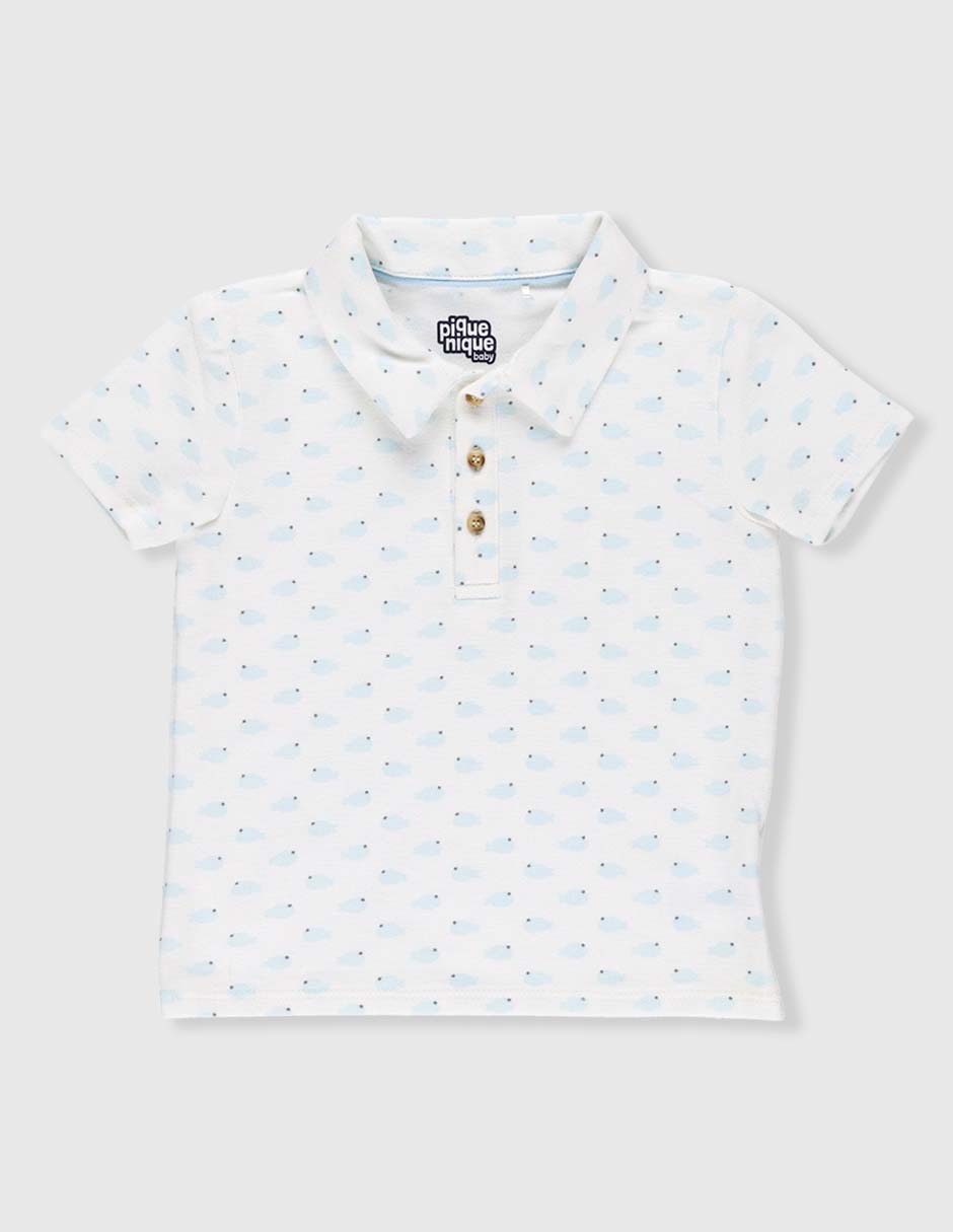 Playera tipo polo de algodón para niño Playera tipo polo de algodón para niño