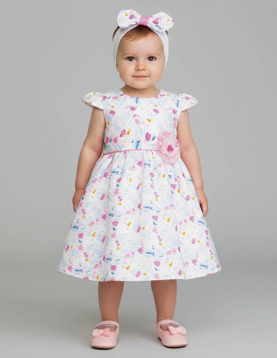 Vestido manga corta para bebé niña Vestido manga corta para bebé niña
