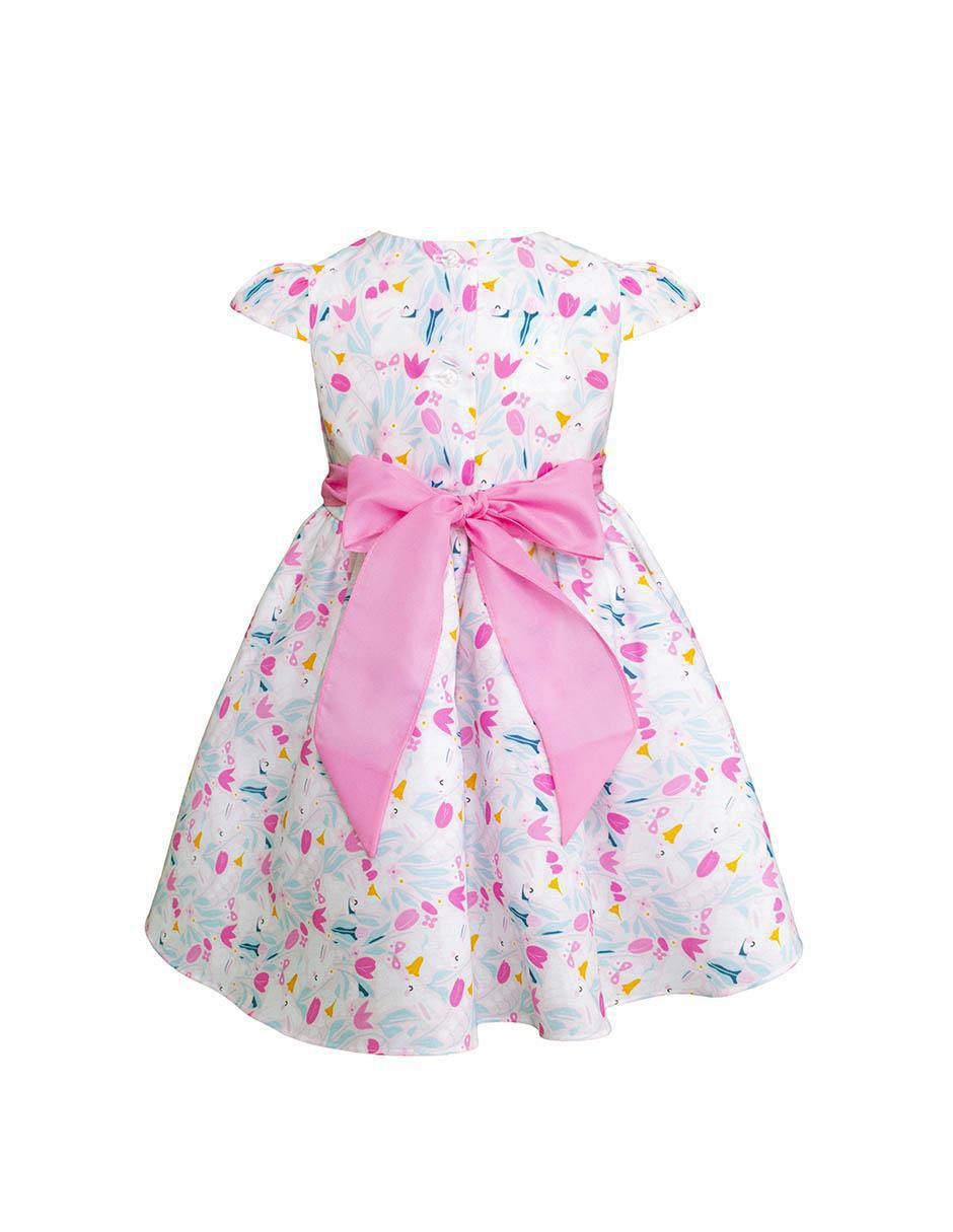 Vestido manga corta para bebé niña