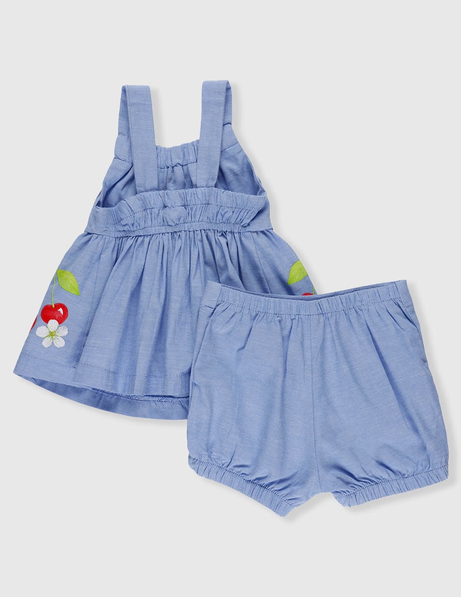 Conjunto casual fiorella de algodón para bebé niña