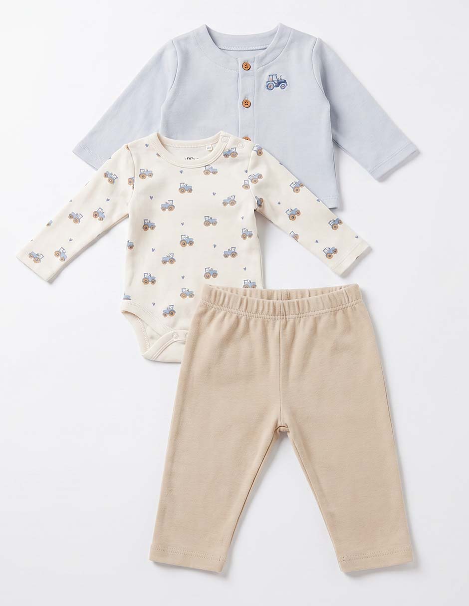 Conjunto de algodón para niño 3 piezas 3