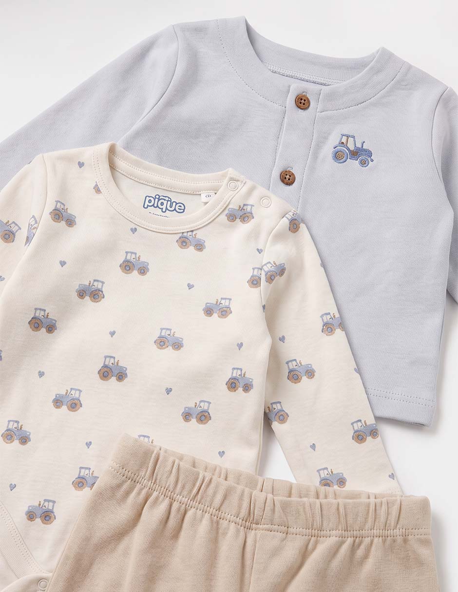 Conjunto de algodón para niño 3 piezas 5