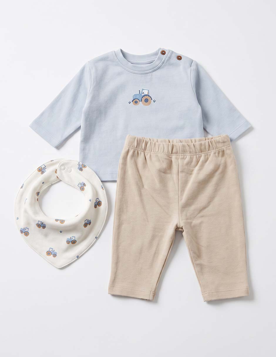Conjunto casual de algodón para niño 3 piezas 3