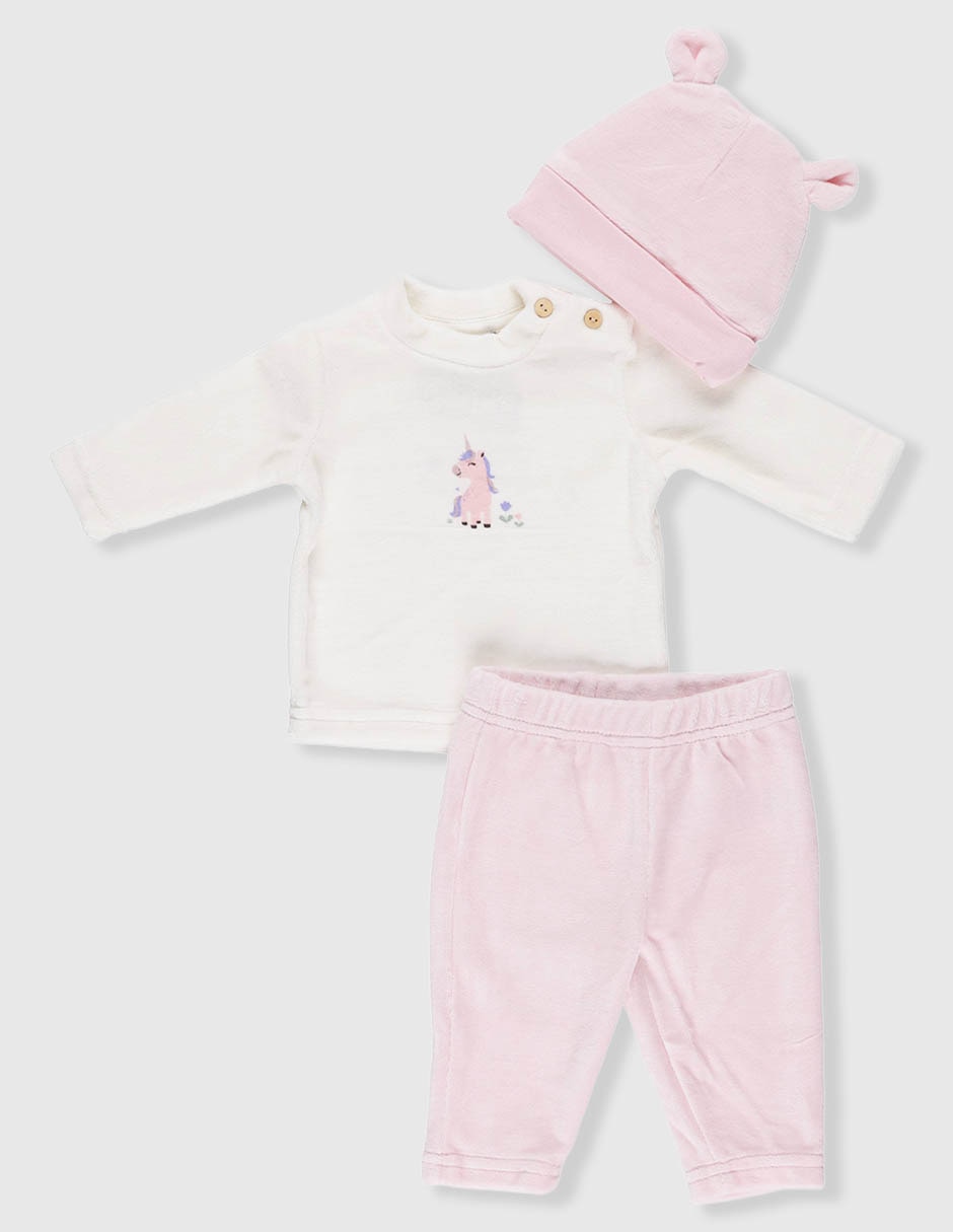 Conjunto de algodón para niña 3 piezas 2