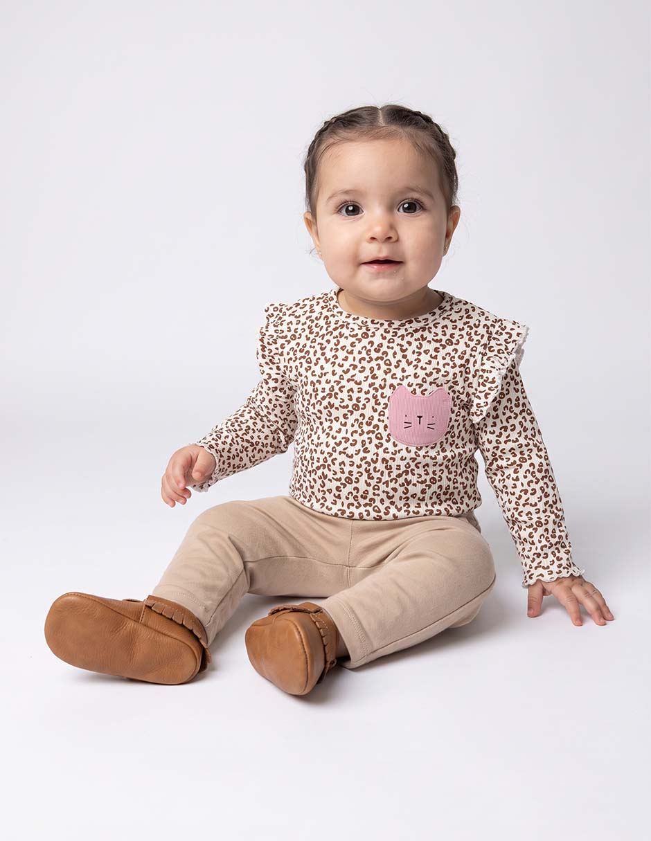 Playera manga larga para niña