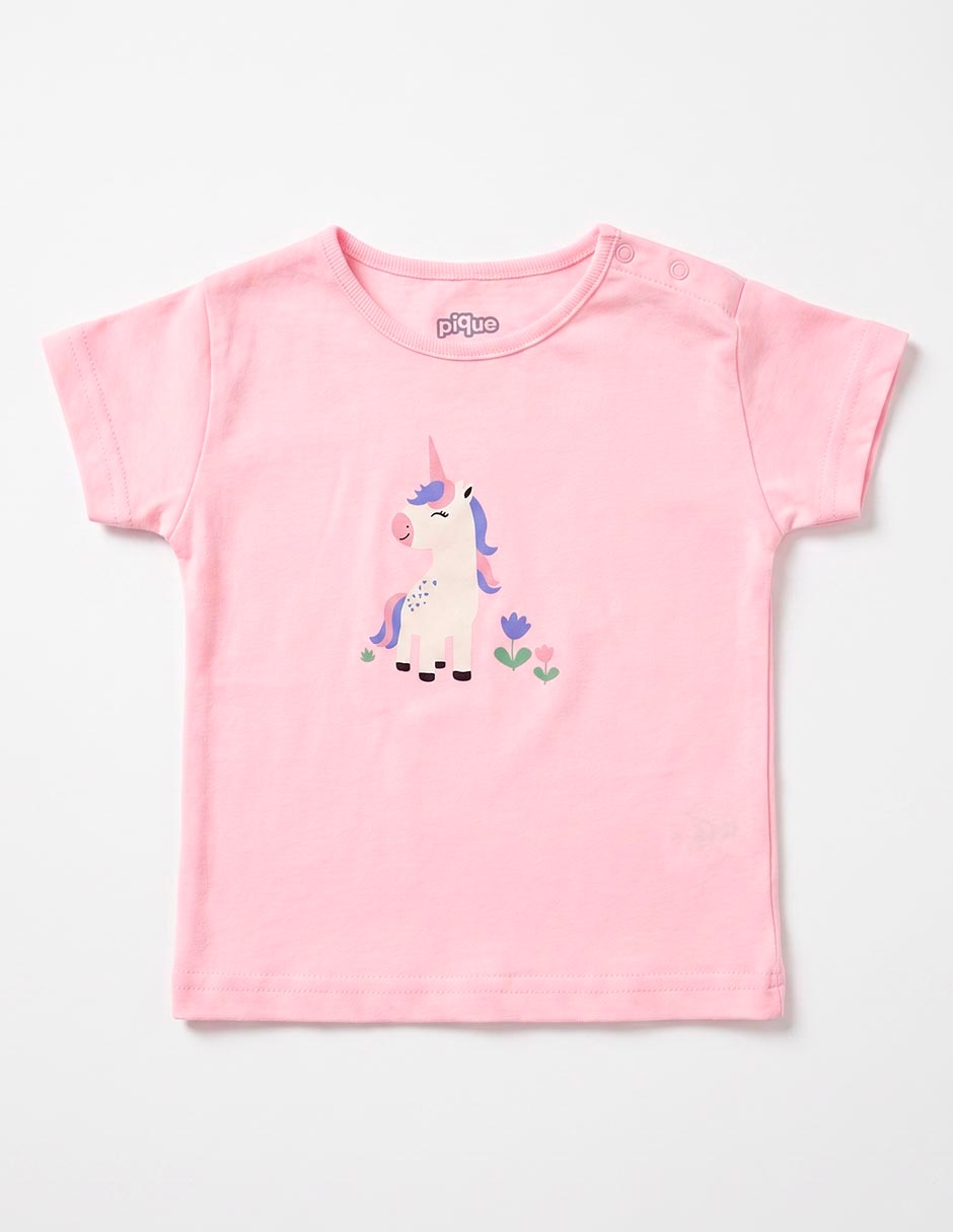 Playera unicornio manga corta para bebé niña 2