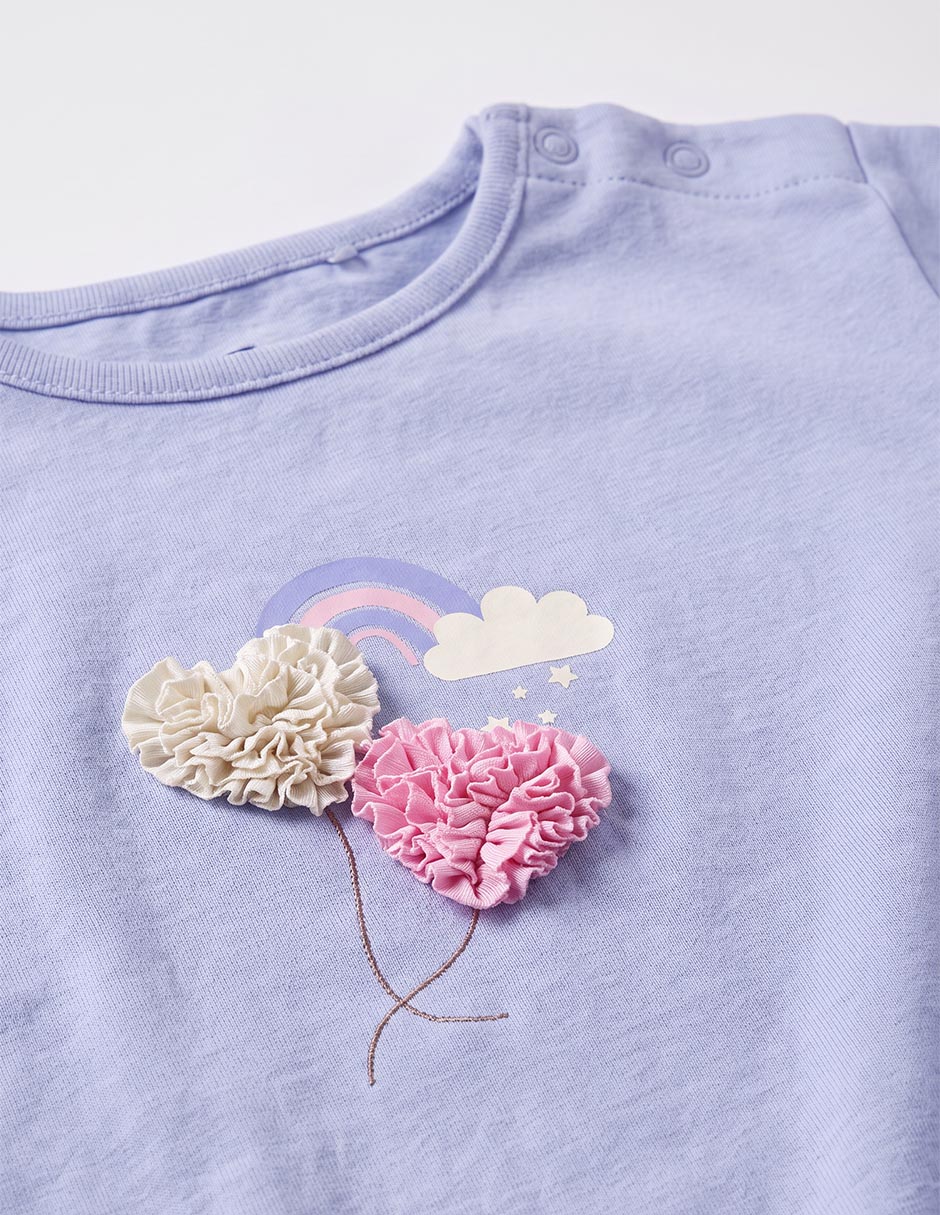 Playera manga corta para bebé niña 4