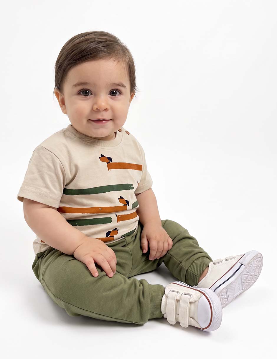 Playera manga corta para niño
