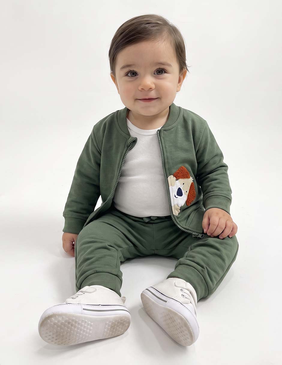 Conjunto pants de fleece para bebé niño 2 piezas 2