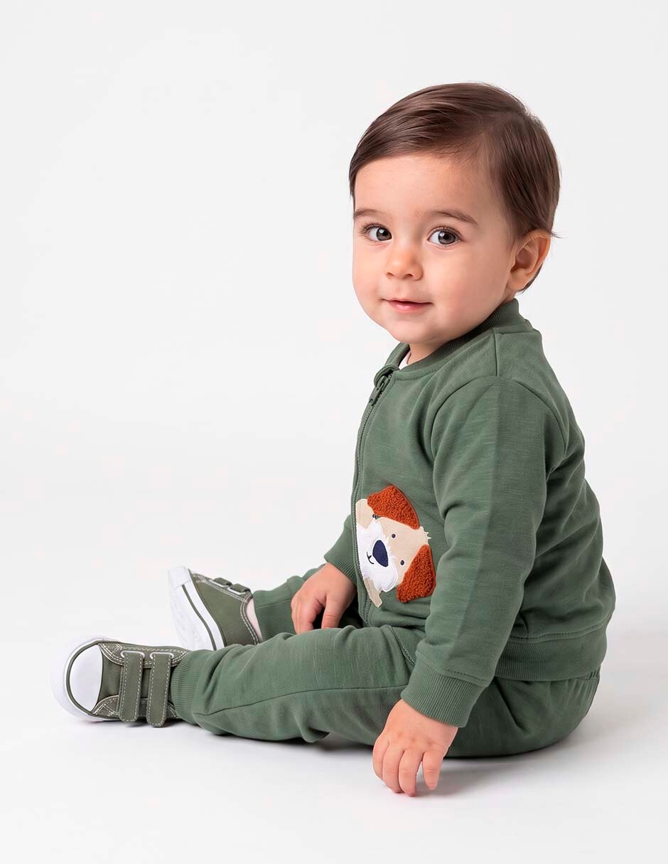 Conjunto pants de fleece para bebé niño 2 piezas 6