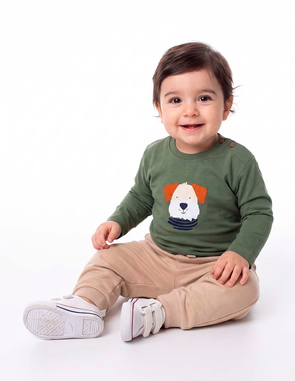 Playera manga larga para bebé niño Playera manga larga para bebé niño