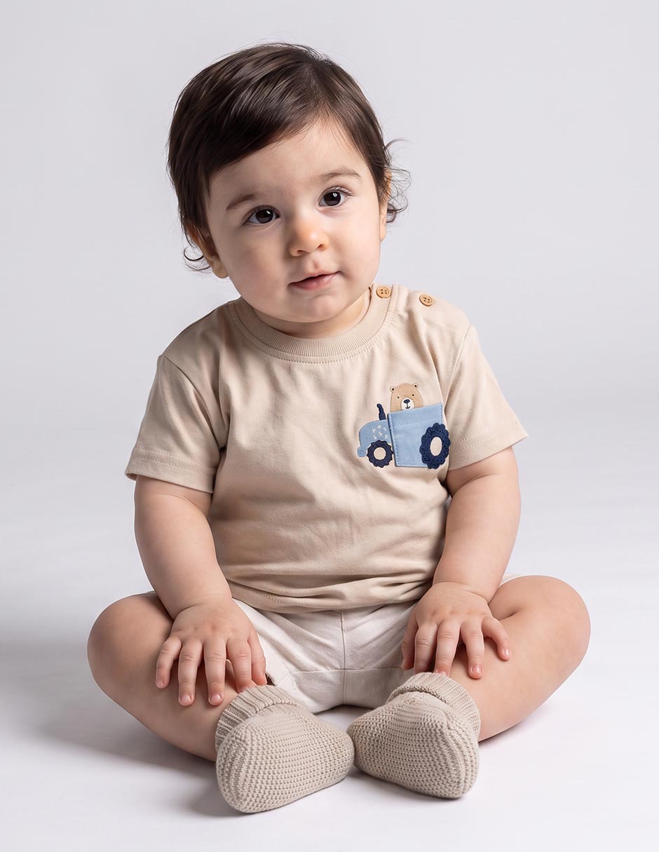 Playera manga corta para bebé niño Playera manga corta para bebé niño