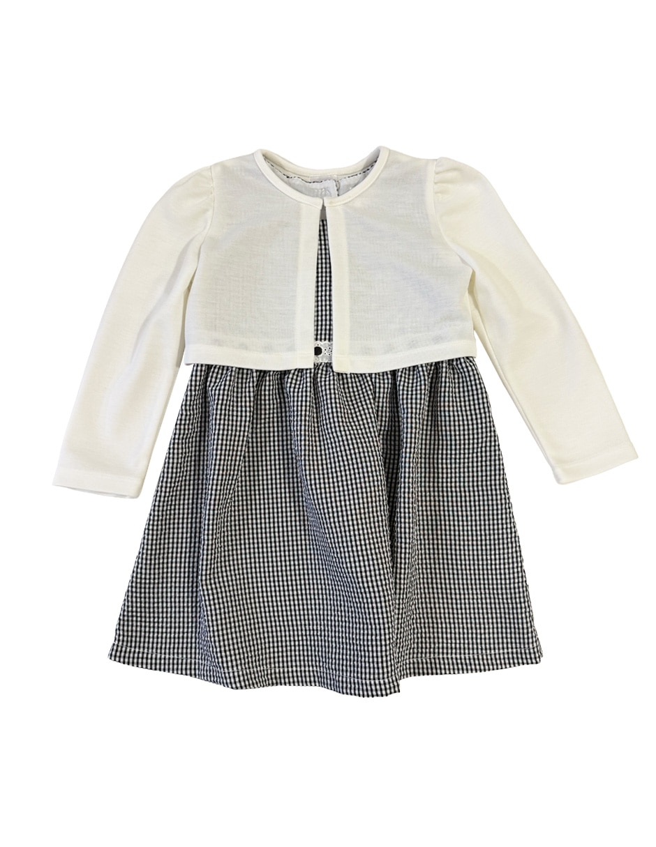 Conjunto vestido manga larga niña