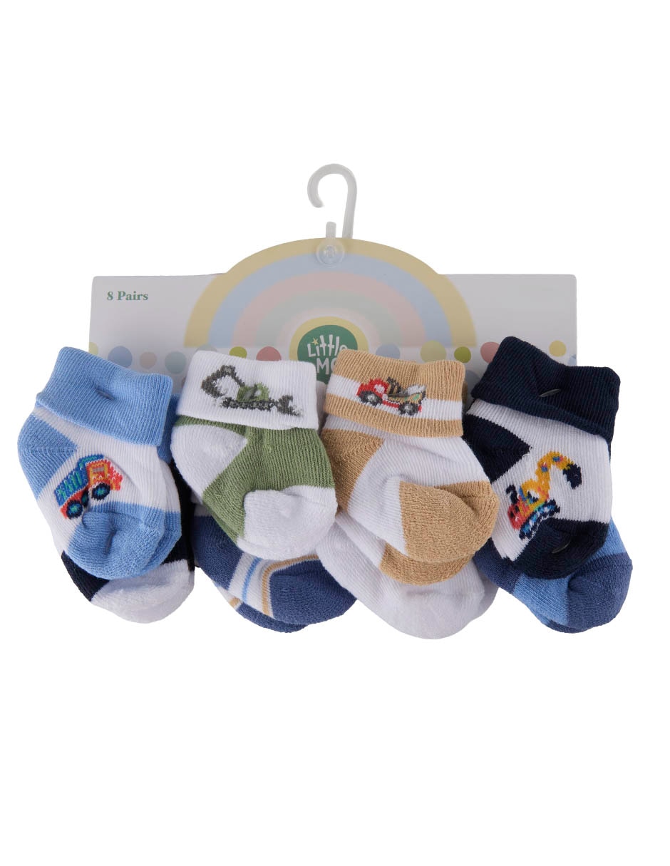 Set De Calcetín Little Me De Algodón Para Niño 8 Pares