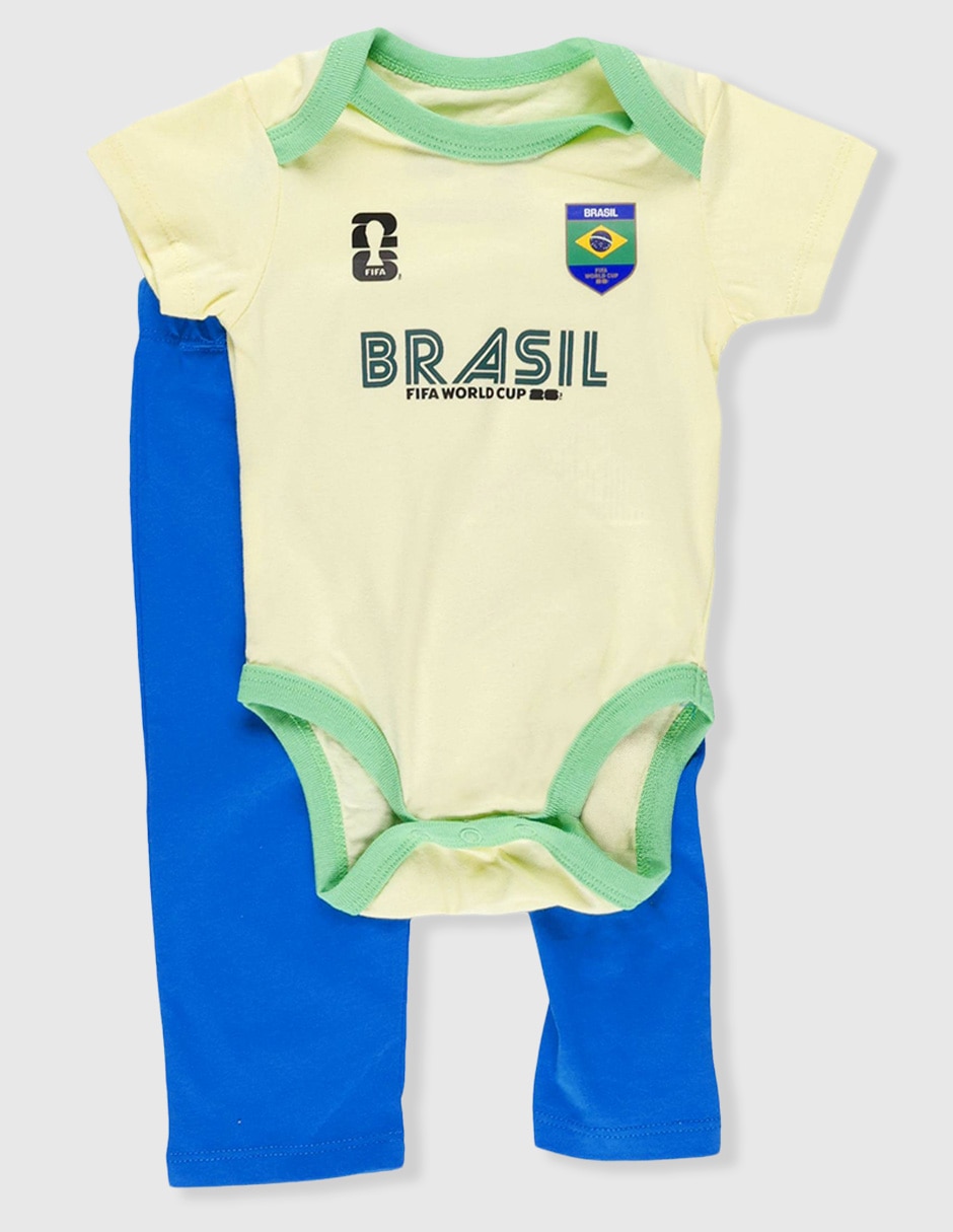 Conjunto pañalero Brasil para niño Conjunto pañalero Brasil para niño