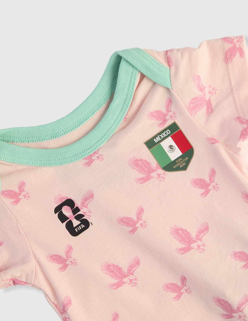 Conjunto pañalero Fifa México para bebé niña