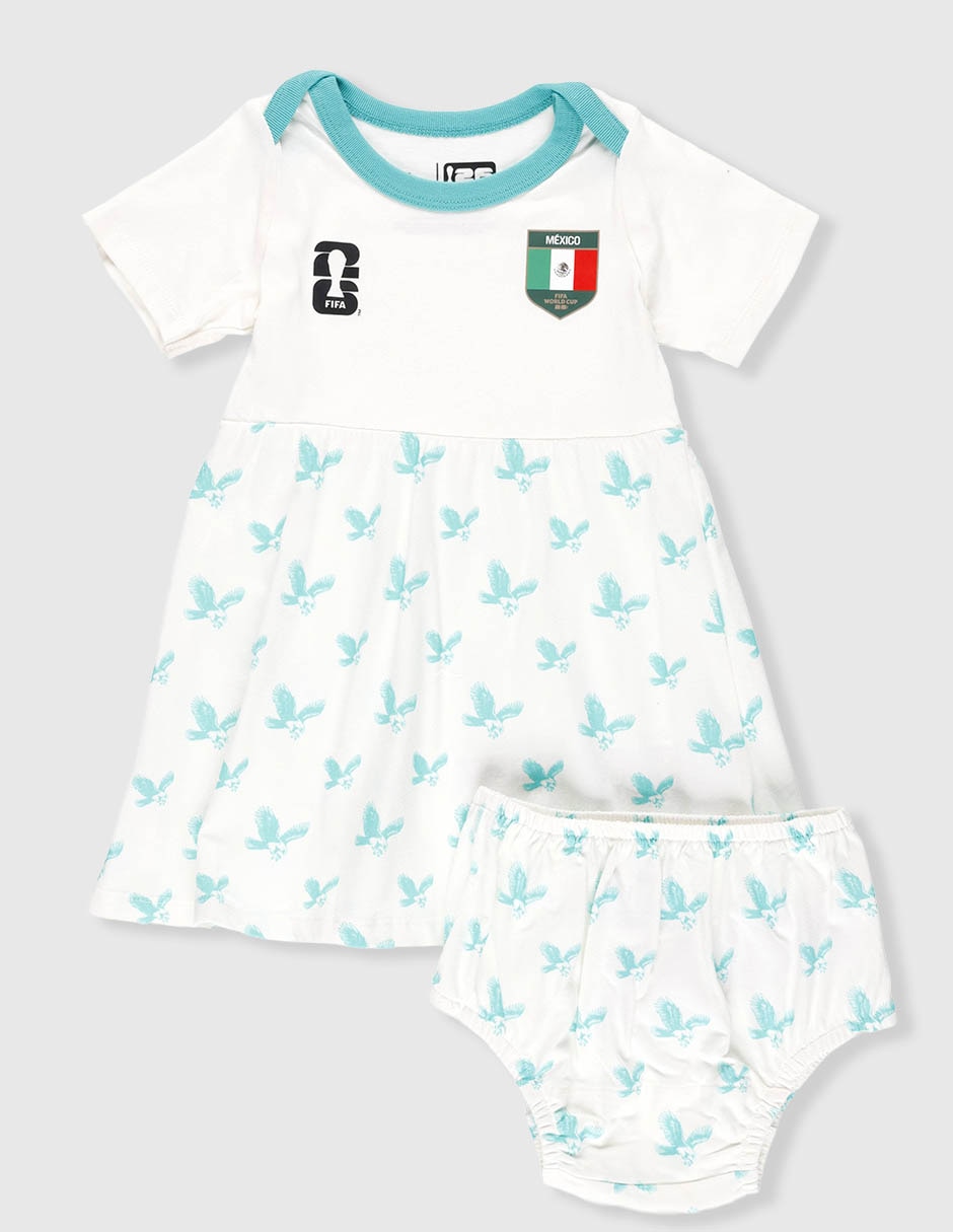 Vestido con calzón Fifa Fifa México manga regular para bebé niña