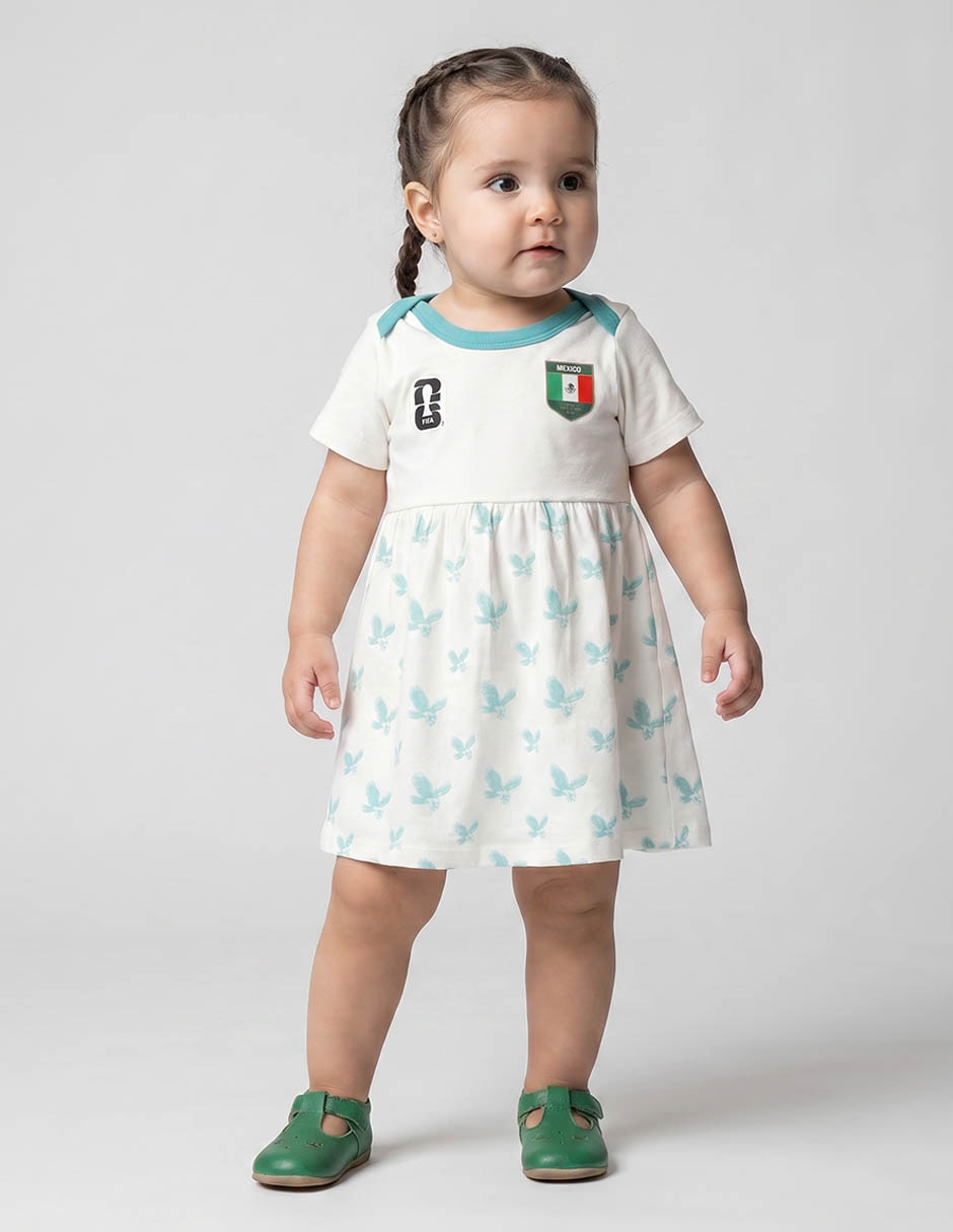 Vestido con calzón Fifa Fifa México manga regular para bebé niña