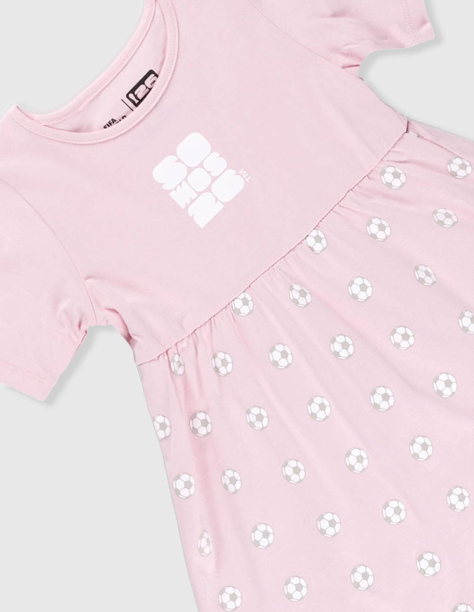 Vestido fifa fifa manga regular para bebé niña