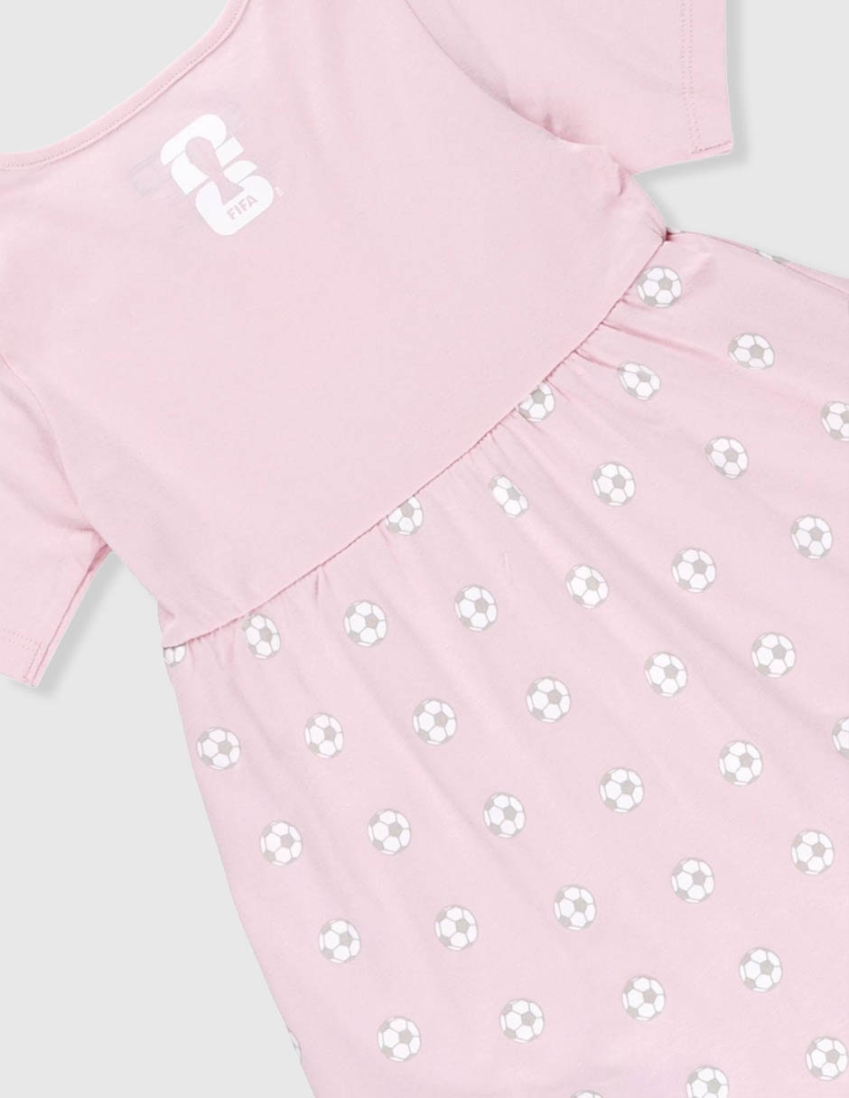 Vestido fifa fifa manga regular para bebé niña
