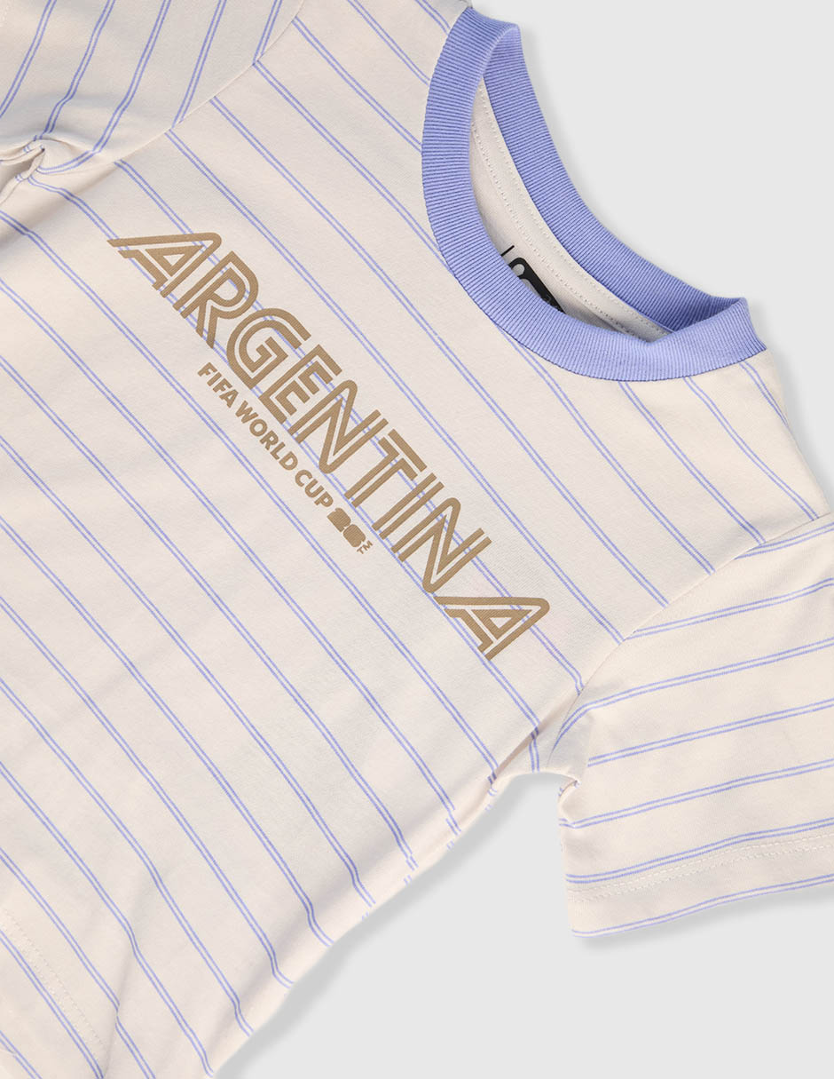 Playera World Cup 2026 Argentina manga corta para bebé niña 3