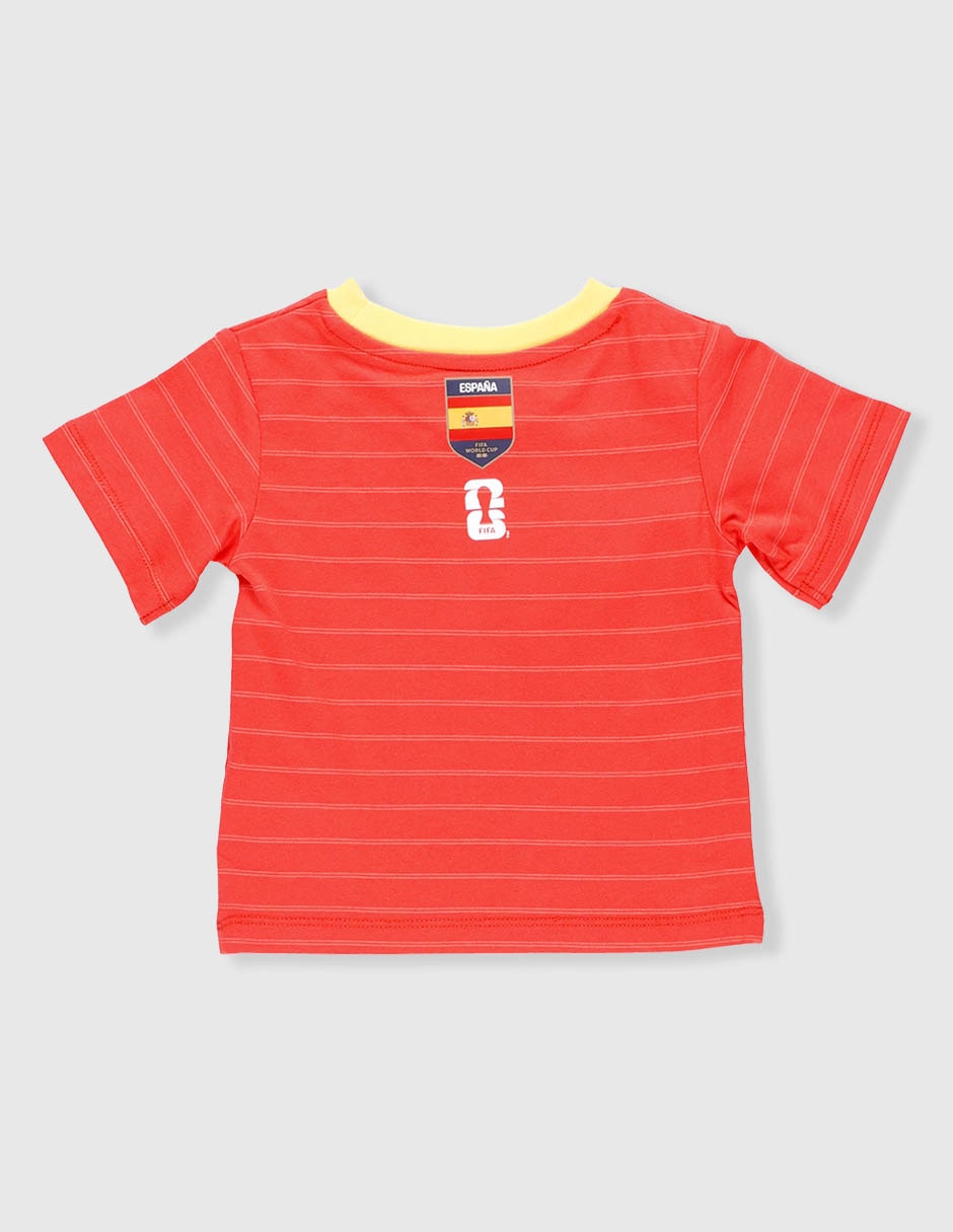 Playera World Cup 2026 España manga corta para bebé niña 4
