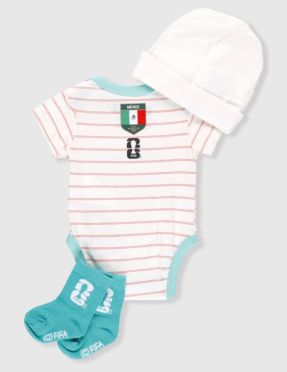 Conjunto casual fifa fifa méxico de algodón para bebé niña 3 piezas