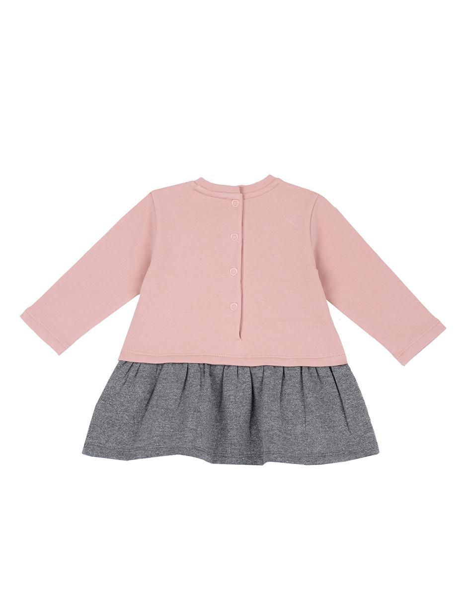 Vestido manga larga para bebé niña