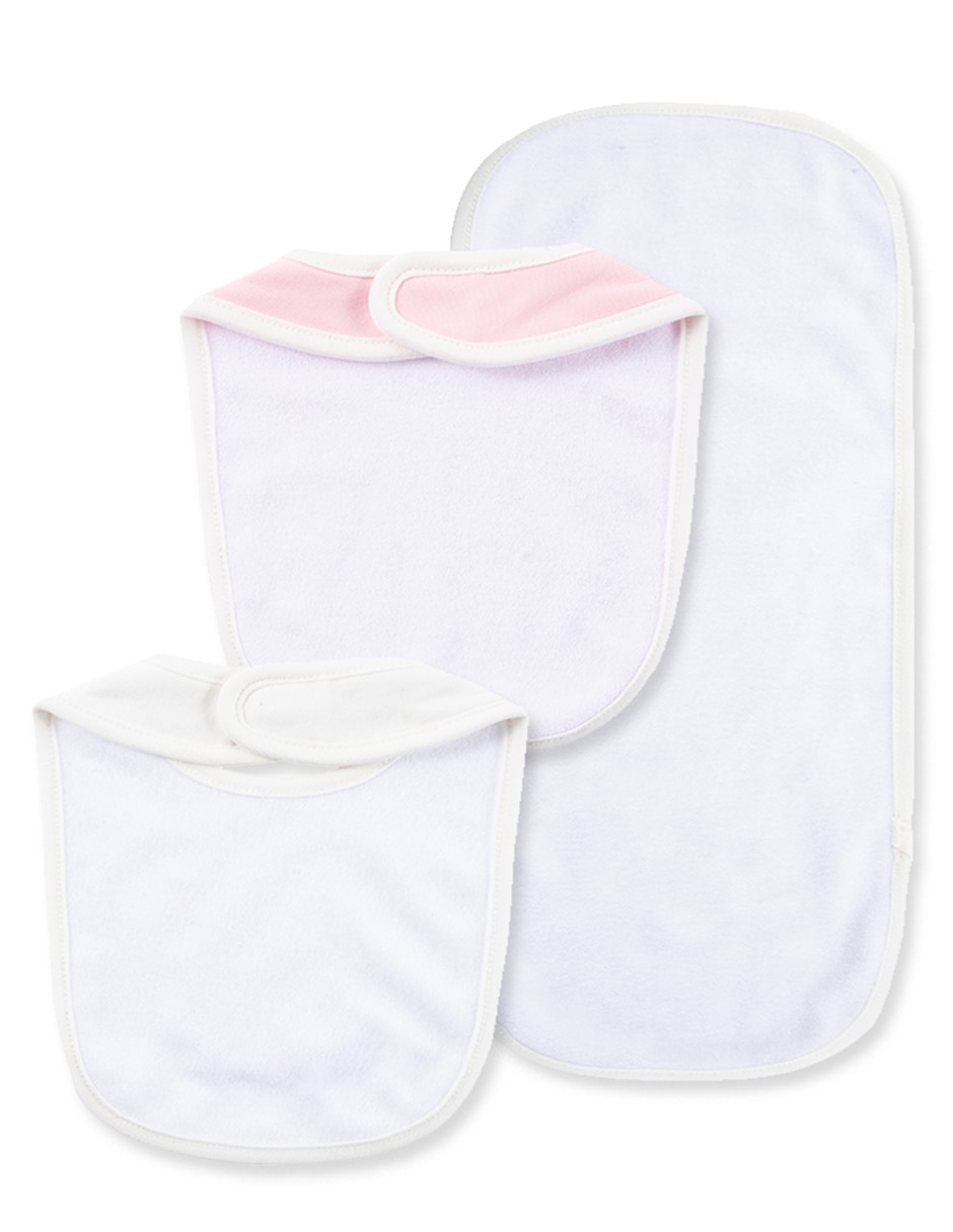 Set babero estampado gráfico de algodón 3 piezas 4