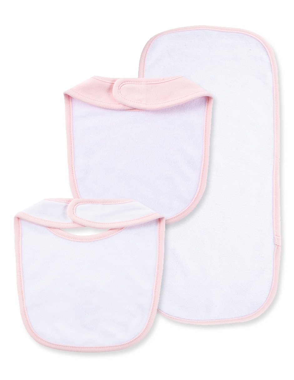 Set babero estampado gráfico de algodón 3 piezas 4