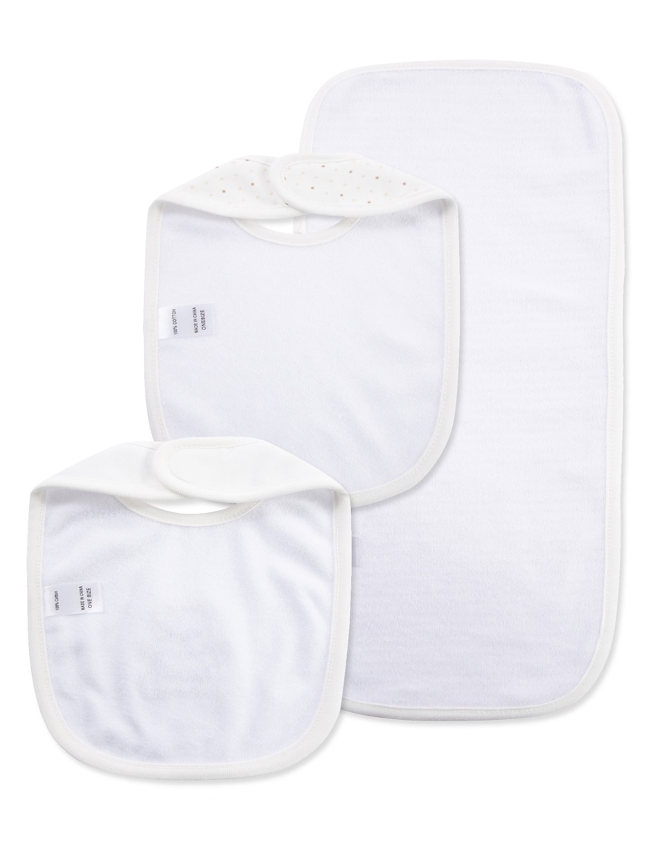 Set babero de algodón 3 piezas