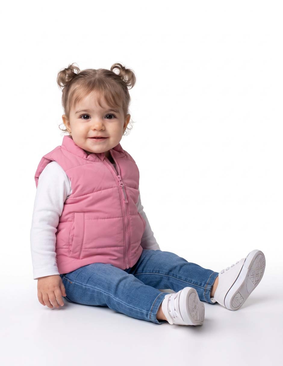 Chaleco capitonado para bebé niña