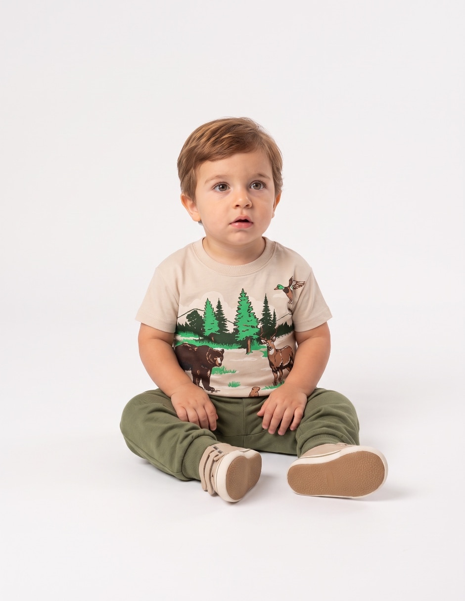 Playera de algodón para bebé niño Playera de algodón para bebé niño